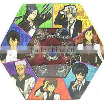 Hot Sale KATEKYO Hitman Reborn VONGOLA Crystal 7pcs Ring & NECKLACE