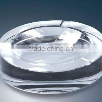 round carved crystal ashtray /tobacco cigar/smoking craft ashtray good quality(R-0997