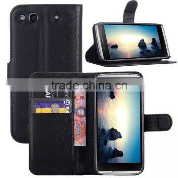 Stand wallet Leather Case cover / Card for Alcatel One Touch Idol Alpha 6032A b