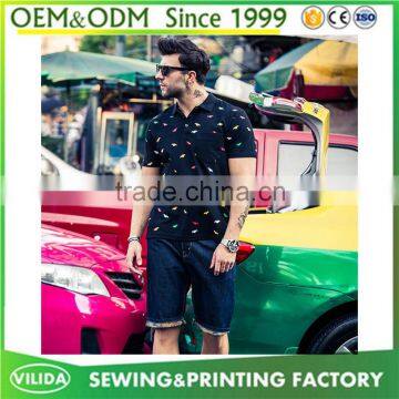 Europe Style Big Size Polo Shirt for Fat Men's Wholesale Full Printing Polo Shirt photo-3