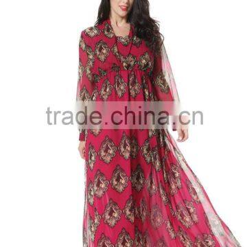 The Summer Dress Code of the New D Family of Irregular Sacred Heart Printed Chiffon Italy Classical Romantic Style photo-5