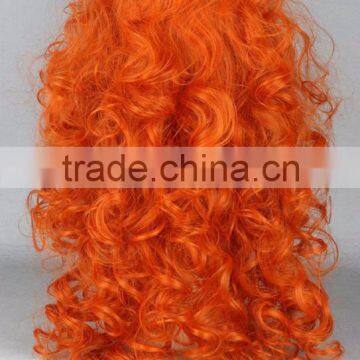 Cosplay synthetic Costume Long red Afro curls wig N379