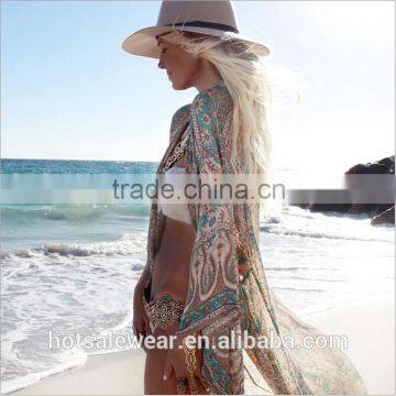 Fashion Long Dresses For Beach Classics Floral Print Summer Beach Cover Up Long Dress MX-ZS228