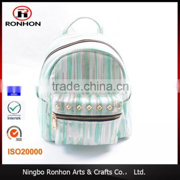 Chinese factory newest design fashion backpack, snakeskin PU leather backpack