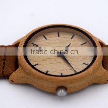 2016 Vintage Fashion Wood Watches Leather Strap Watches photo-5