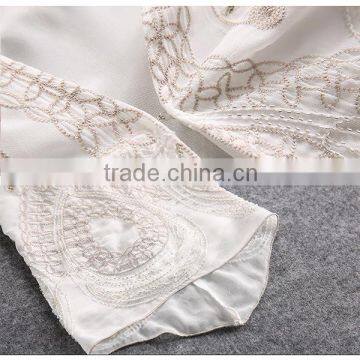 High Quality 2016 Summer Fashion Women Half Flare Sleeve Blouses Tassel Complicated Embroidery Beaded Sequin Long Cardigan