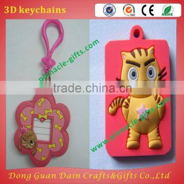 3D silicone keychains for promotion