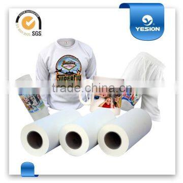 Yesion 2015 Best Sales ! China Manufacturer Roll Heat Sublimation Transfer Paper for Polyester Fabric Wholesale