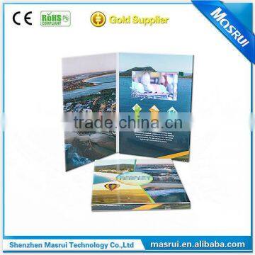 2015 hot sale Factory supplied LCD Video Greeting Card with 2.4", .4.3" , 5", 7" LCD screen