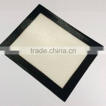 Custom FDA approved food grade non stick small 4x5" glass fibre non-stick silicone pad dab wax vaporizer oil mat silicon matt