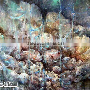 Texture paintings abstract watercolor painting for living room wall decoration