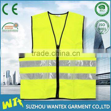 2016 wholesale 100% polyester yellow reflective safety kids hi vis vests