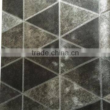 triangle fake leather sewing vinyl wallpaper