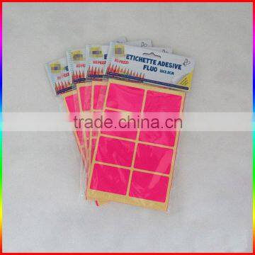 Magenta Fluorescent Wall Sticker, Book Paper Sticker photo-4