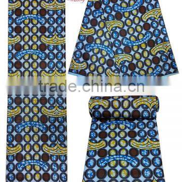 Dutch real wax hollandais fabric African printed wax fabric SMAW03