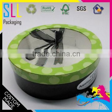 paperboard ribbon window round cheap packaging boxes for gift