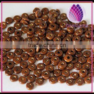 4x10mm Four Colors Wood Spacer Round Beads photo-5