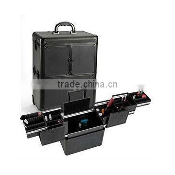 Black Professional Rolling Makeup Case(