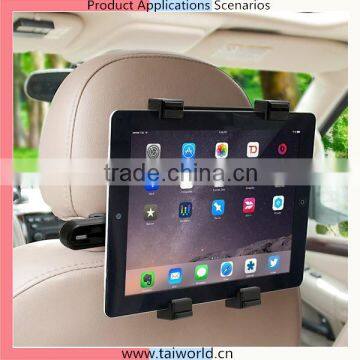 Universal 360 Degree Rotating Car Headrest Grip Tablet PC Mount Holder for all Tablets up to 10"