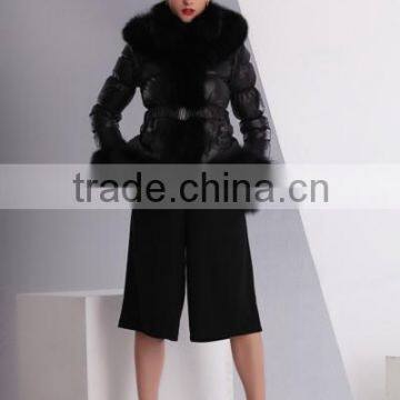 European down coat with fox fur trim for women DC14