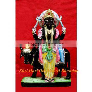 Black Marble Shani dev Statue