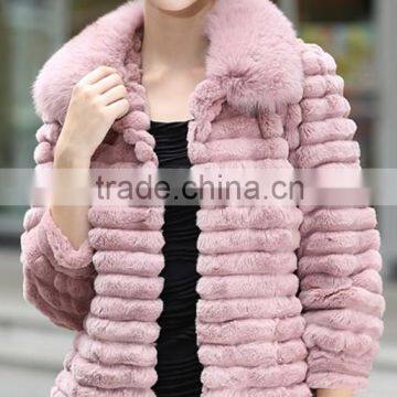 2015 rex rabbit fur coat from China RR05