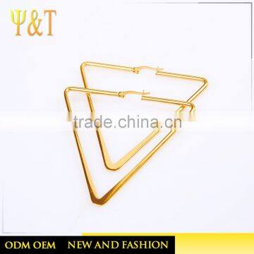 new design ladies gold earring gift , premium fashion earrings designs, 18k gold earring in high quality