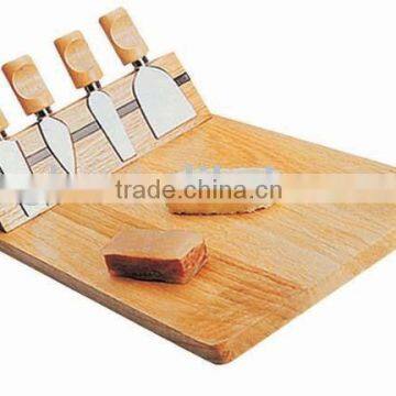 Cheese set with cutting board