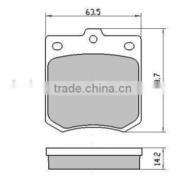 auto spare parts brake pad set D42 D143 8941154990 Dodge/Mazda/TOYOTA