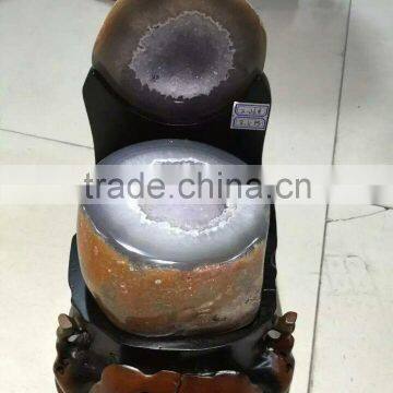 Cute Fengshui Natural Quartz Crystal Agate Geodes for Sale for Home Decoration