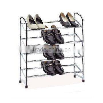 4 Layers Expandable Shoe Rack - Chrome