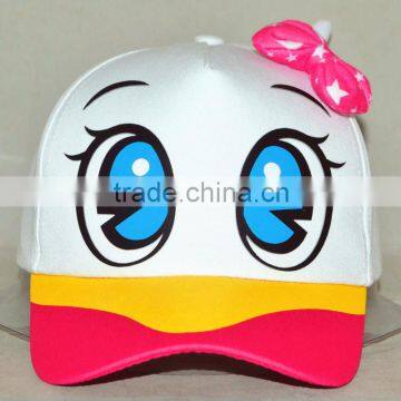 Guangzhou hat factory professional custom 100% cotton cute cartoon ducks' caps