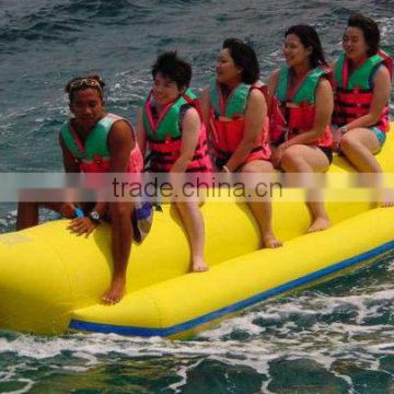 cheap inflatable water boat banana, water park use inflatable banana boat