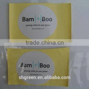 Glossy paper sticker for clothes