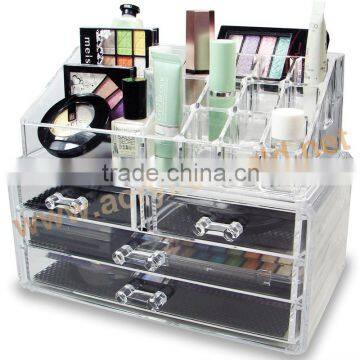 acrylic makeup organizer with handle