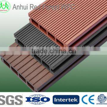 wpc wood look color tiles / anti slip outdoor floor tiles