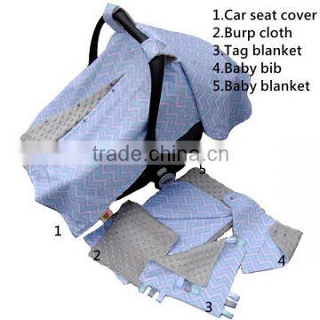 100% Polyester Custom Super Soft Baby Car Seat Canopy Baby Birthday Gift