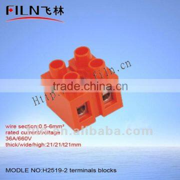 copper earth bar terminal block H2519-2