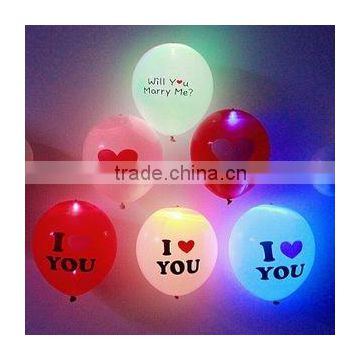 High quality printed led balloon, colorful 12inches latex balloon, led balloon for festive day