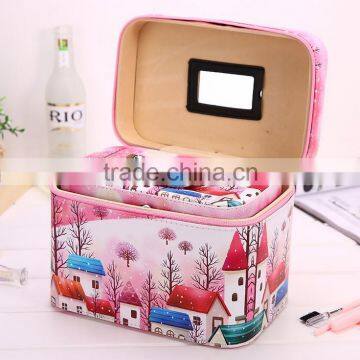 Chinese Factories Wholesale Custom Portable Luxurious Leather Lovely Cosmetic Box, Han Edition Eye Shadow Box