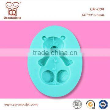 Bear Shape Silicone Fondant Mould, Silicone Sugarcraft Mould for Cake Decoration