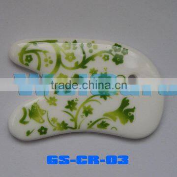 Ceramic guasha-scraping plate