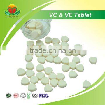 Manufacturer Supply GMP Certificate Vitamin C & Vitamin E Tablet