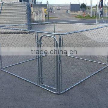 Galvanized or Powder Coated Square or Round Tube cheap out door modular Dog Kennels for wholesale