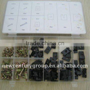 170pc Screw And U Type Cushions Assortment