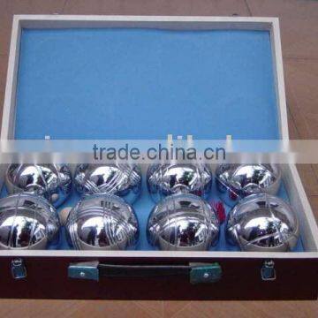 petanque, bocca, boccie 8pcs set in wooden box