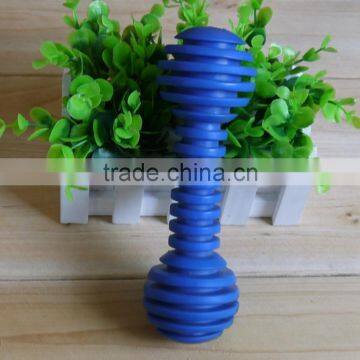 pet accessory pet toy factory dog ribbed dumbbell in China