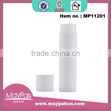 Wholesale white color pp plastic lip balm tubes