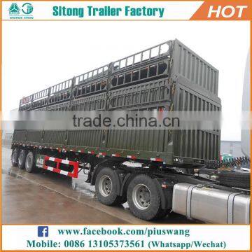 Drop side bulk cargo transport semi trailer utility cargo side wall trailer