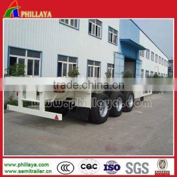 20FT 40FT Flatbed Skeletonal Semi Container Dolly Trailer With Turntable Drawbar photo-4